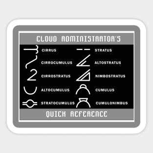 Cloud Administrator's quick ref Sticker